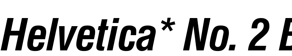 Helvetica* No. 2 Bold Italic Yazı tipi ücretsiz indir
